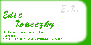 edit kopeczky business card